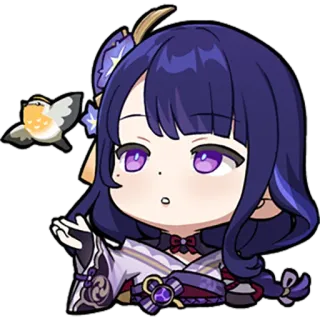 🐦 Raiden Shogun Genshin Impact Anime, Video game, Personagem, Fofo, Genshin Impact, Raiden Shogun telegram sticker