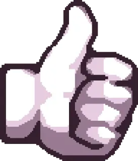 👍 Daumen hoch, Handzeichen, Gefällt mir, Zustimmung, Positiv, Erfolg telegram sticker