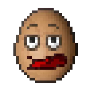 😁 卵, 顔, ピクセルアート, 絵文字, 面白い, 食べ物, デジタルアート telegram sticker