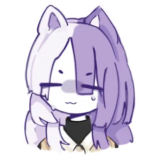 💜 アニメ, ステッカー, 猫, 可愛い, 漫画, イラスト telegram sticker