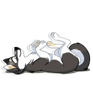 😄 cachorro, animal, fofo, brincalhão, adesivo, desenho animado, husky telegram sticker