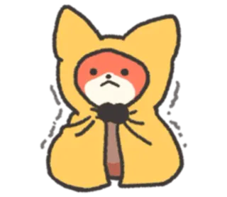🥶 狐狸, 动物, 卡通, 黄色, 可爱, 贴纸 telegram sticker