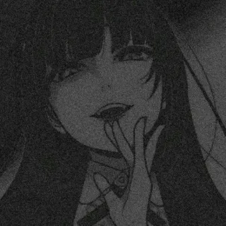 🌪 anime, dark, girl, monochrome, aesthetic telegram sticker