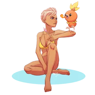 ❤ Аниме, Манга, Бикини, Персонаж, Портрет telegram sticker
