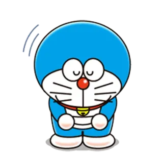 🙇 Doraemon ドラえもん, アニメ, 漫画, 猫, ロボット, 挨拶, フレンドリー whatsapp sticker