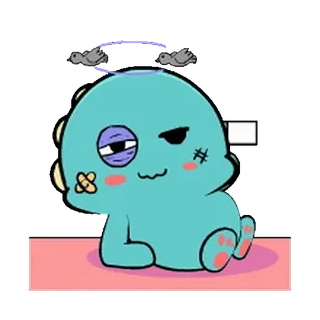 🦕 괴물, 귀여운, 만화, 스티커 whatsapp sticker
