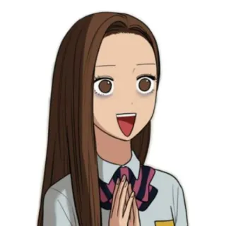 🛍 Cartoon, Mädchen, Schuluniform, Anime, Fröhlich, Aufgeregt telegram sticker