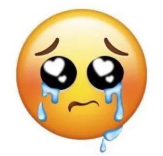 🥺 Emoji, Cuori, Occhi, Piangere, Triste, Amore telegram sticker
