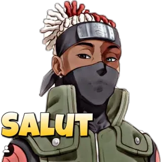 🦔 SALUT ciao, saluto, salut, anime telegram sticker