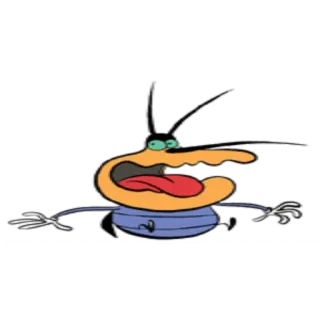 😬 Oggy Oggy and the Cockroaches oggy, cartoon, cat, funny, animation telegram sticker