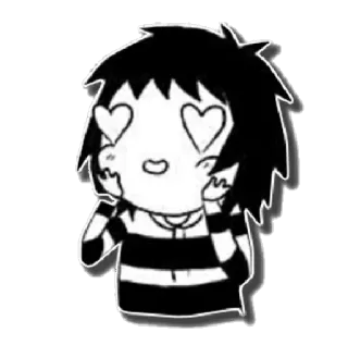 😘 アニメ, かわいい, 愛, ハート目, 可愛い, 漫画, ステッカー telegram sticker