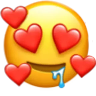 😍 Emoji, Herzen, Liebe, Zuneigung, Digitaler Sticker telegram sticker