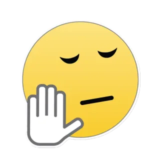 ✋ Emoji, Habla con la mano, Stop, No, Rechazo telegram sticker