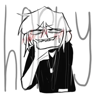 😏 HEY 漫画, アニメ, 挨拶, やあ telegram sticker