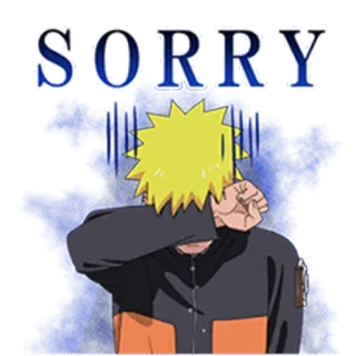 😭 Naruto SORRY Anime, Manga, Sorry, Verdrietig, Ninja telegram sticker
