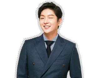 😉 Lee Joon-gi นักแสดง, เกาหลี, ขยิบตา, สูท, คนดัง whatsapp sticker
