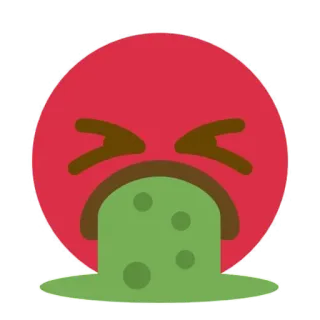🤬 emoji, sick, vomit, face, puke telegram sticker