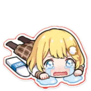 😭 Amelia Watson anime, cute, crying, salt, hololive, vtuber telegram sticker