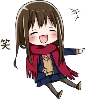 😂 笑 Anime, Chibi, Joyeux, Sourire, Rire whatsapp sticker