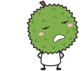 😤 Durian, Owoc, Kreskówka, Postać, Jedzenie telegram sticker