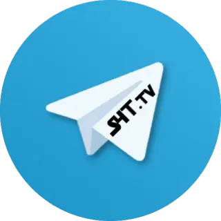 ⭐ SHT.TV Telegram, Logo, Aeroplanino di carta, Social media, Piattaforma online telegram sticker