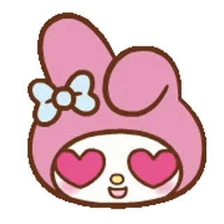 😻 My Melody My Melody, Sanrio, character, kawaii, cute, cartoon telegram sticker