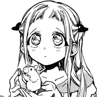 🥺 Anime, Manga, Chica, Lindo, Personaje, Dibujo, Hámster, Ilustración whatsapp sticker