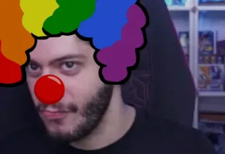 🤡 clown, drôle, portrait, mème whatsapp sticker