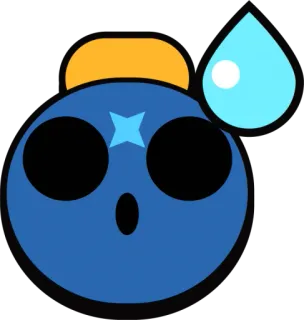 😅 Tick Brawl Stars Tick, Brawl Stars, video game, preocupado, gota de suor telegram sticker