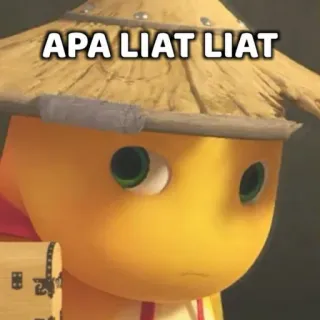 😉 APA LIAT LIAT indonezyjski, tekst, postać, mem telegram sticker