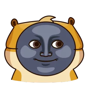 🌚 Hamster, Mondgesicht, süß, Emoji telegram sticker
