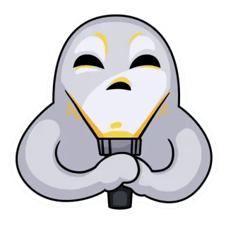 👿 ghost, flashlight, cute, sticker, spooky, cartoon telegram sticker