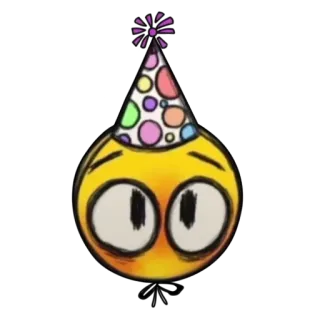 🪅 Эмодзи, Вечеринка, Праздник, День рождения, Шляпа, Смешной telegram sticker