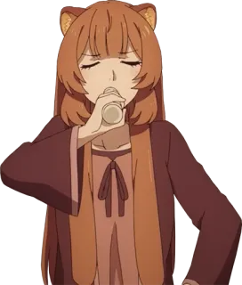 🥛 Raphtalia The Rising of the Shield Hero Anime, Raphtalia, Shield Hero, carino, Chibi telegram sticker