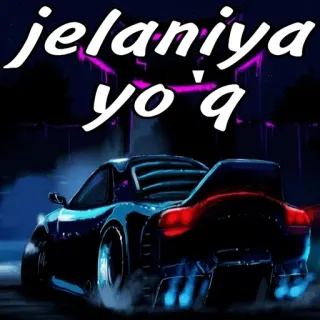 🇺🇿 jelaniya yo'q auto, nacht, wagen, fahrzeug telegram sticker