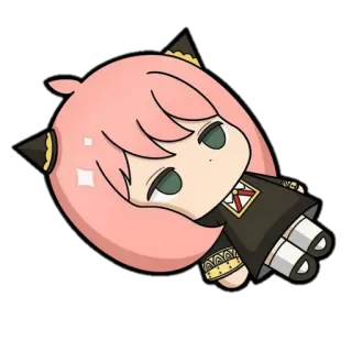 😐 Anya Forger Spy x Family anime, spy x family, anya forger, süß, cartoon, chibi telegram sticker