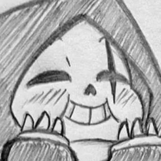 ☺ Sans Undertale skeleton, cute, fanart, game, hoodie telegram sticker