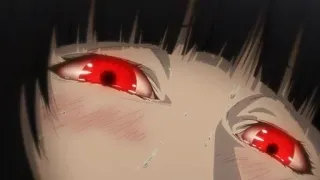 😍 Anime, rote Augen, Schweiß, Nahaufnahme, Gesichtsausdruck telegram sticker