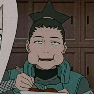 🗡 Shikamaru Nara Naruto anime, desenho animado, comendo, Shikamaru, Naruto, personagem telegram sticker