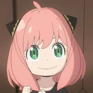 🥜 Anya Forger Spy x Family Anime, Anya, Spy x Family, słodkie, kreskówka, różowe włosy, Forger, telepata telegram sticker