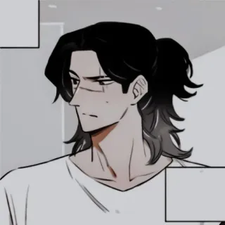 🥯 mężczyzna, portret, rysunek, anime, postać telegram sticker