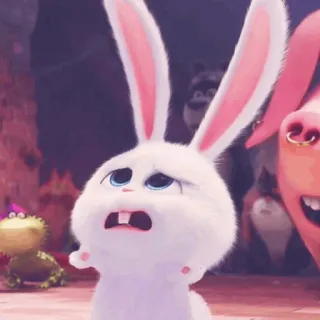🍧 Snowball The Secret Life of Pets lapin, lapinou, animal, dessin animé, personnage, Comme des bêtes whatsapp sticker