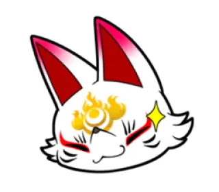✨ raposa, animal, mascote, fofo, desenho animado, kawaii whatsapp sticker