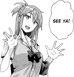 👋 SEE YA! Аниме, Манга, Приветствие, Прощание, Мультфильм, Персонаж telegram sticker