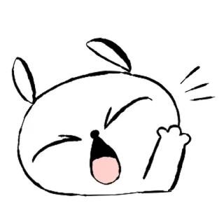 💞 conejo, lindo, dibujos animados, animal, conejo, pegatina whatsapp sticker