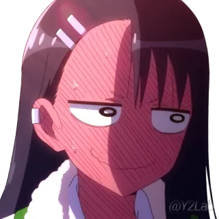 😳 Nagatoro Don't Toy with Me, Miss Nagatoro anime, nagatoro, miss nagatoro, malu, kartun telegram sticker