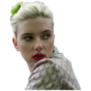 😏 женщина, портрет, Скарлетт Йоханссон, актриса, лицо telegram sticker
