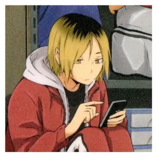 🌟 Kenma Kozume Haikyuu!! Kenma Kozume, Haikyuu!!, Anime, Personaje, Fanart telegram sticker