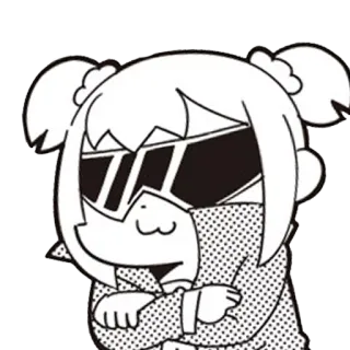 ✨ popuko, anime, manga, cool, stile telegram sticker