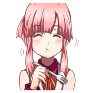 🍴 Anime, Manga, Niedlich, Mädchen, Essen, Kawaii whatsapp sticker